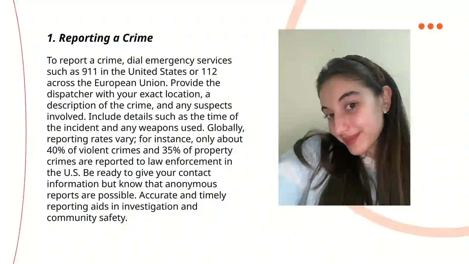 Reporting a Crime 3