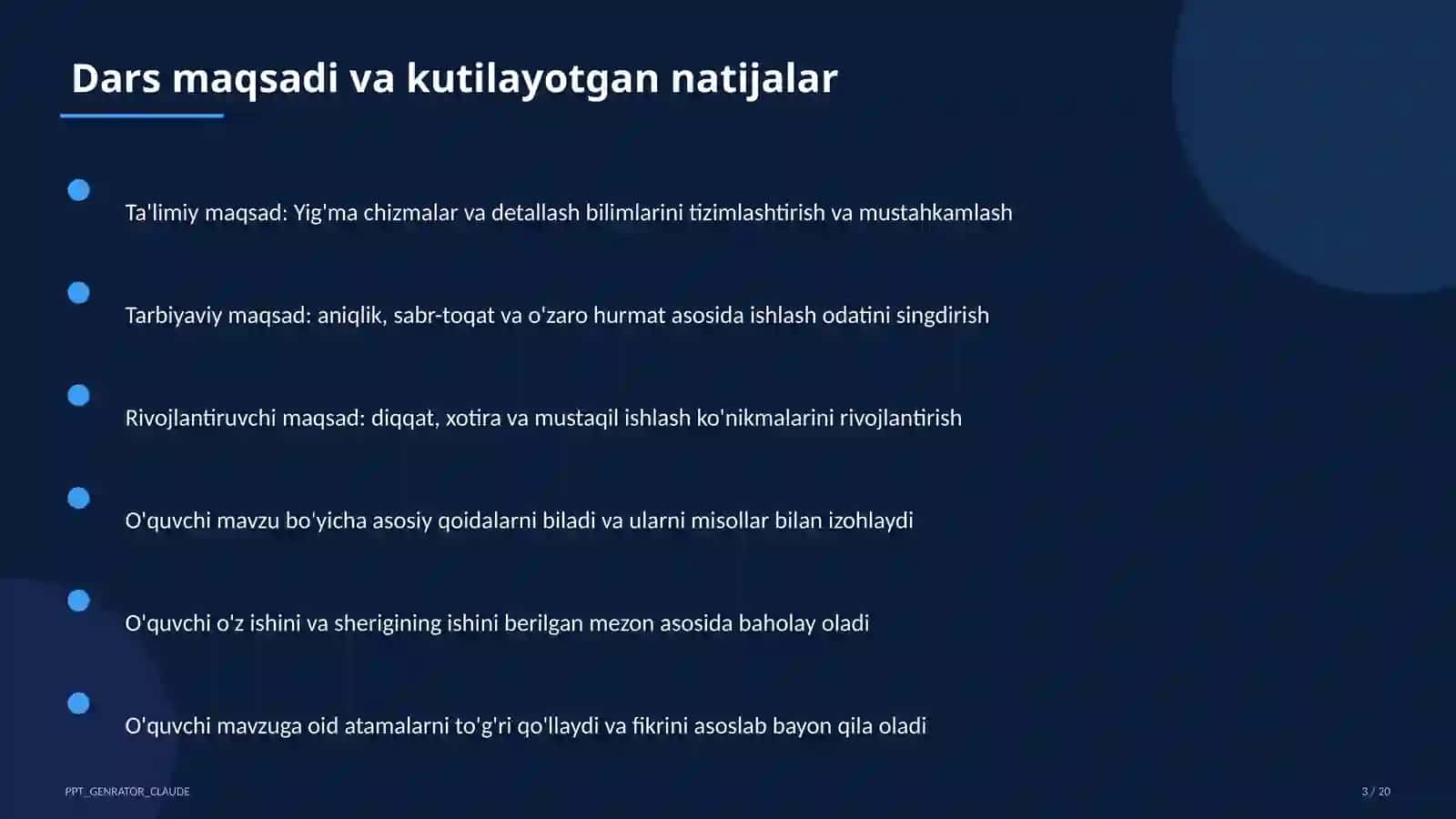 Yig'ma chizmalar va detallash (9-sinf) 3