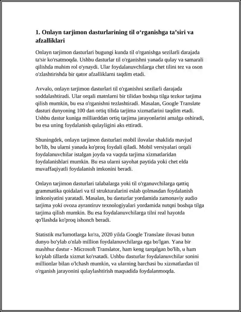 ONLAYN TARJIMON DASTURLAR ORQALI TIL OʻRGANISH OFFLAYN TARJIMON DASTURLAR ORQALI TIL OʻRGANISH. REFERAT BAJARISH 3
