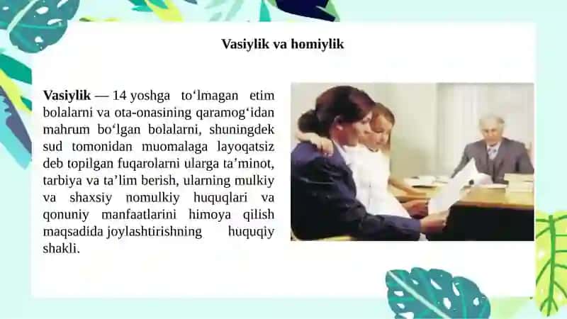 Ijtimoiy pedagogikada vasiylik va homiylik 3
