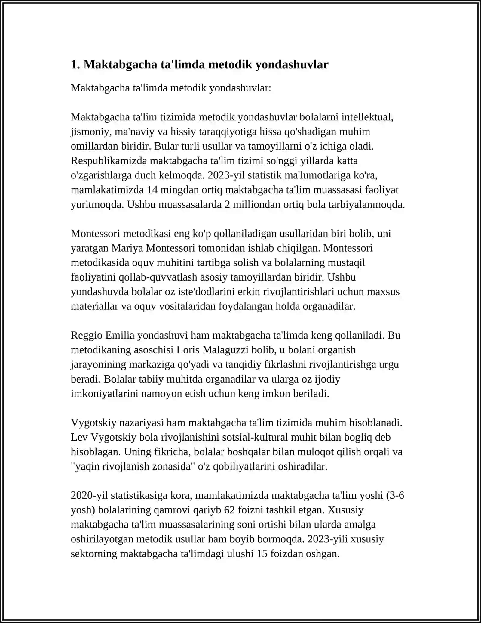 Maktabgacha ta'limda metodik yondashuvlar 3