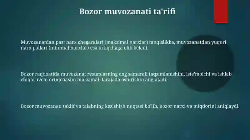 Bozor muvozanati maksimal va minimal narxlar 3