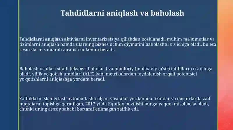 Axborot xavfsizligini ta'minlash usullari 3