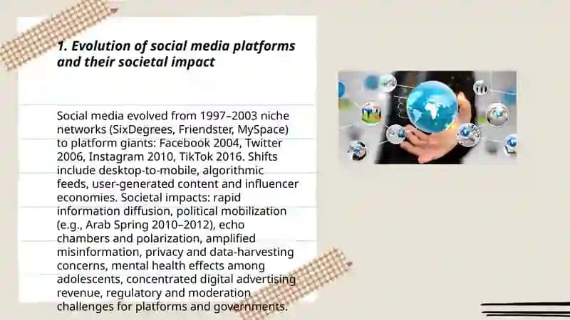Technological advances, communication and the media 3