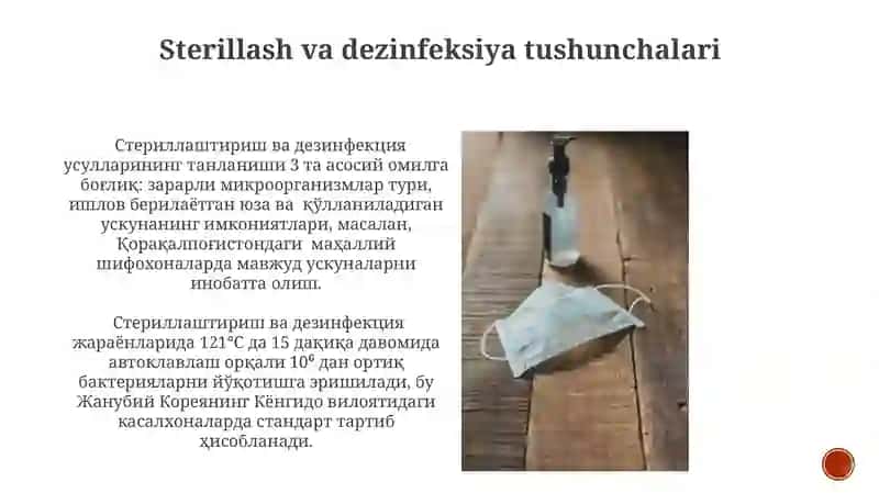 Sterillash va dezinfeksiya tushunchalari 3