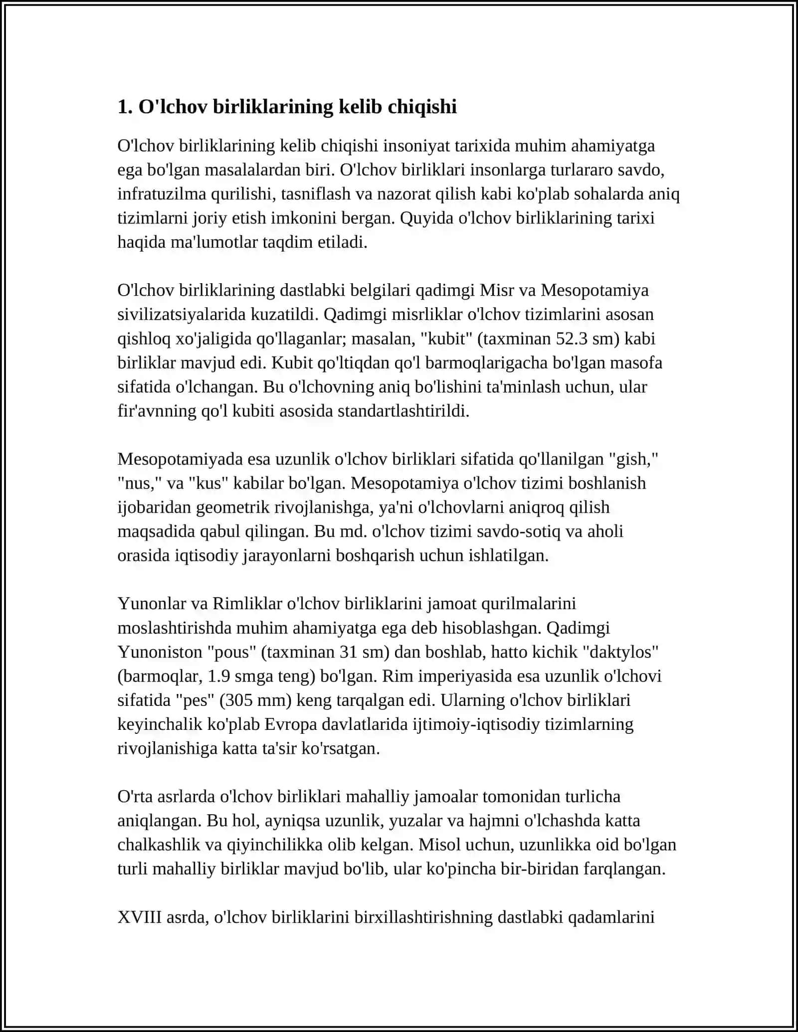 O'LCHOV BIRLIKLARI HAQIDA HIKOYA -ANIMATSIYA 3