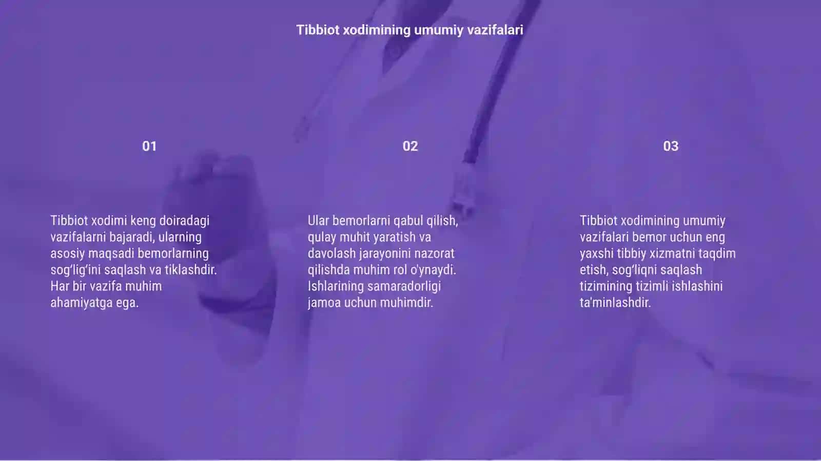 Tibbiyot xodimi burch va vazifalari 3
