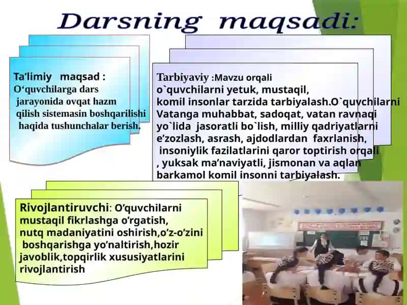 OVQAT HAZM QILISH SISTEMASI 3
