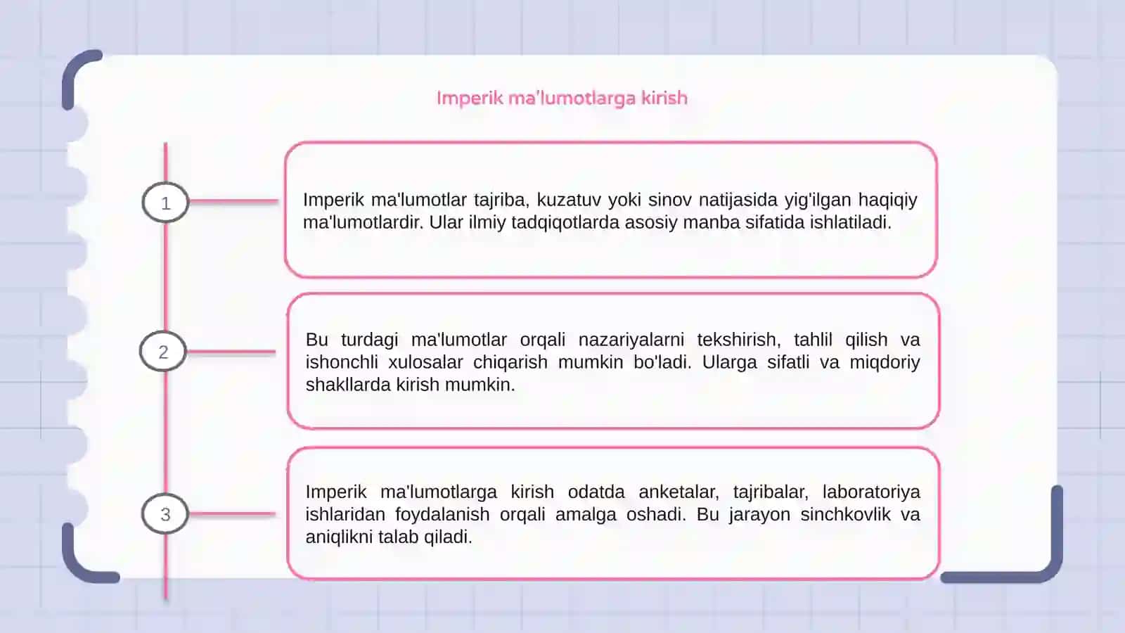 Imperik ma'lumot turlari 3