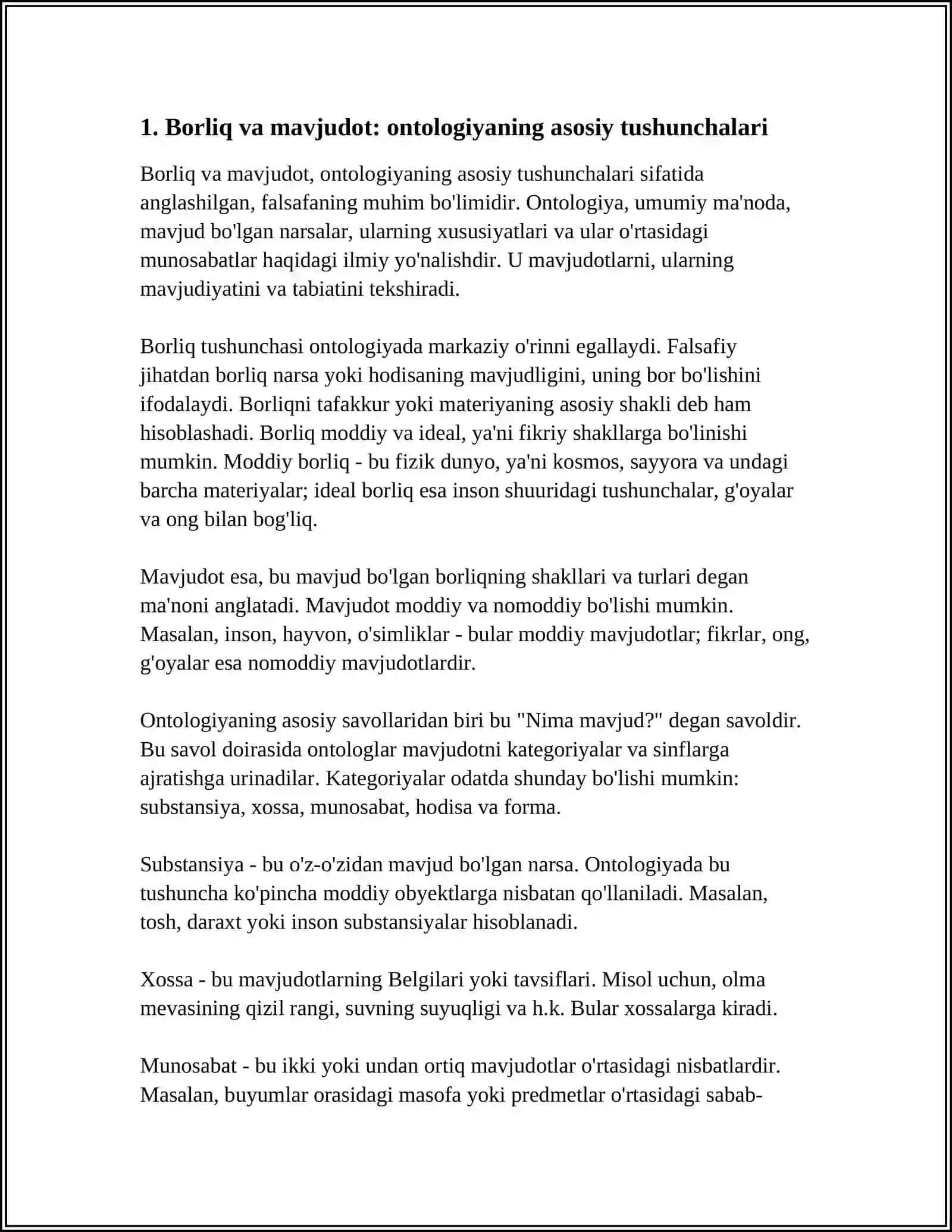 BORLIQ FALSAFASI 3