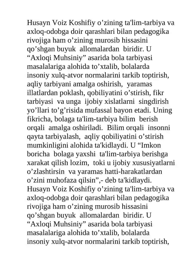 Husayn Voiz Koshifiy 3