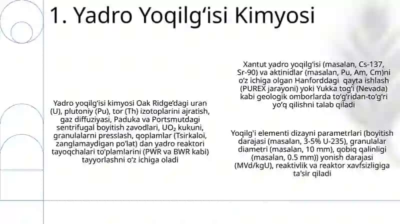 Yoqilgʻi. Elementlari 3