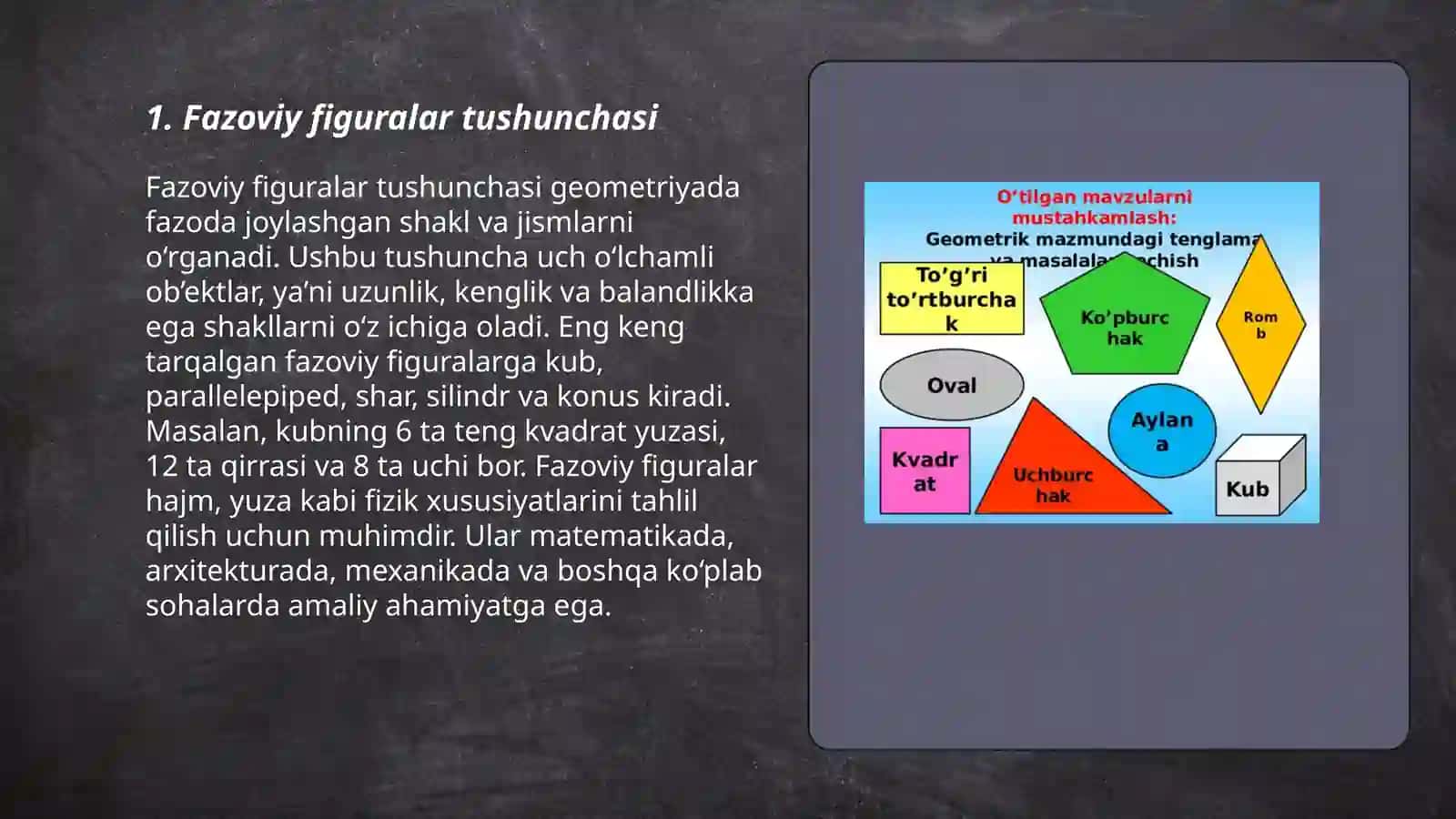Fazoviy figuralarning tekislik bilan kesimlarini yasash 3