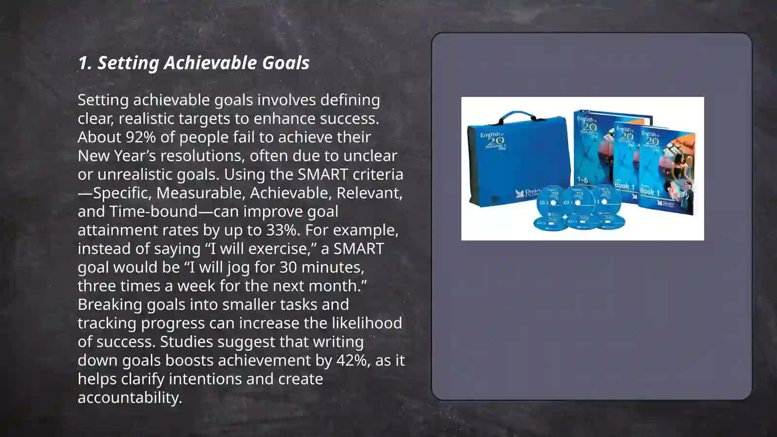 Setting Achievable Goals 3