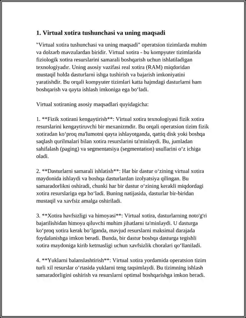 OPERATSION TIZIMLARDA VIRTUAL XOTIRA TUSHUNCHASI 3