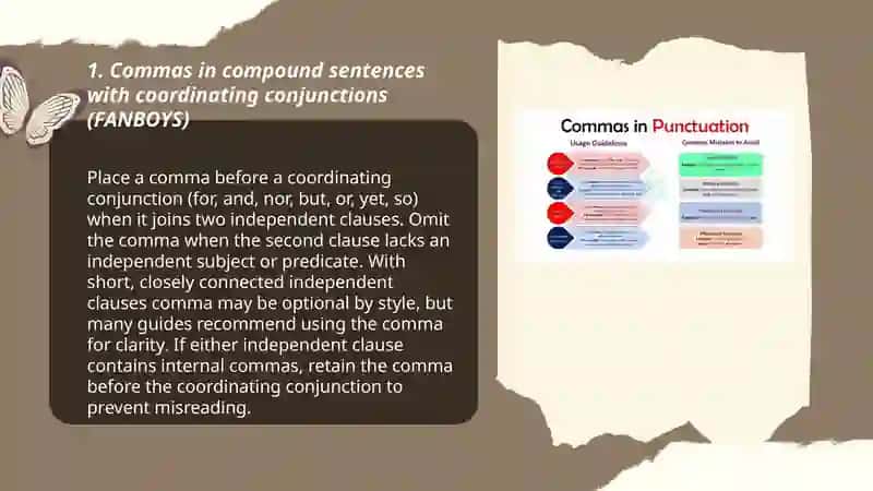 Punctuation rules (commas, colons, semicolons) 3