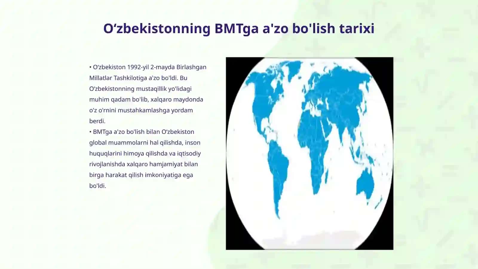 O‘zbekistonning BMT bilan hamkorlik aloqalari 3