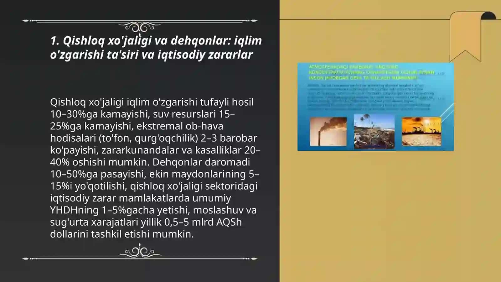 Iqlim òzgarishi kimga qimmatga tushdi 3