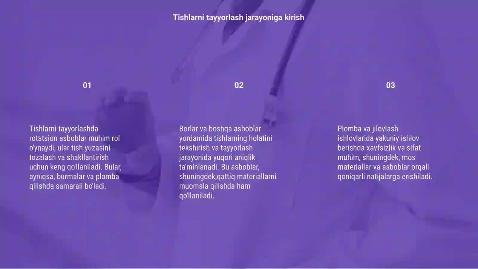 Tishlarni tayyorlashda qo'llaniladigan rotatsion asboblar 3