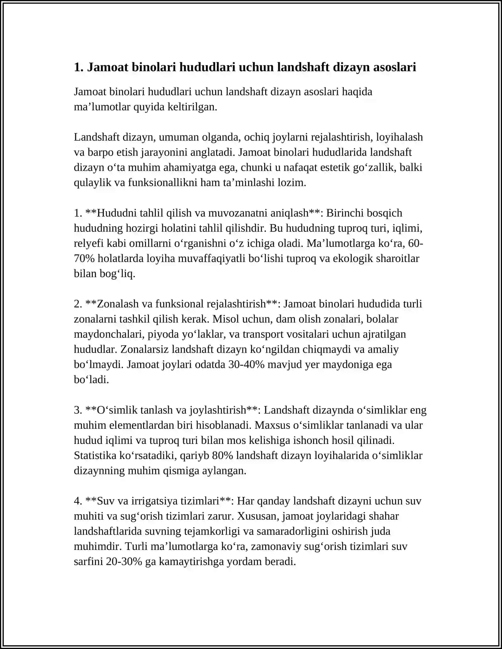 JAMOAT BINOLARI HUDUDLARINI ME'MORIY LANDSHAFT TASHKIL ETISH 3