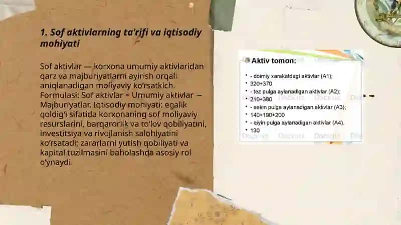 Sof aktivlar tahlili 3