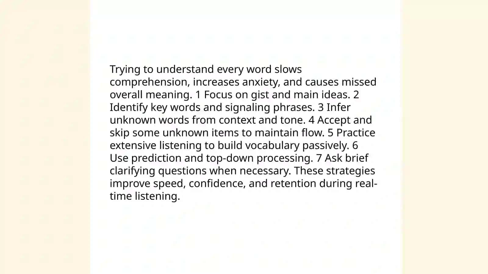 Common mistakes in listening 3