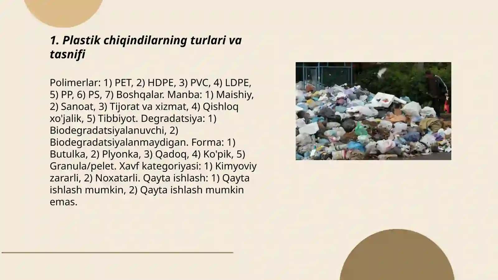 Chiqindilar va plastik muammosi 3
