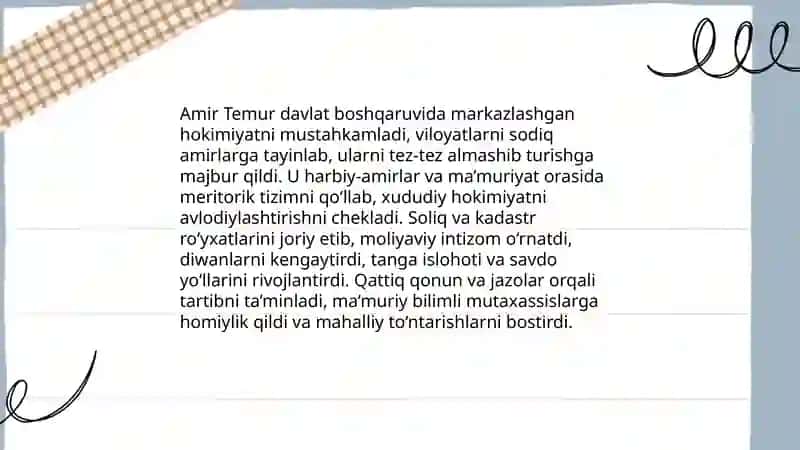 Amir Temur- buyuk davlat arbobi 3