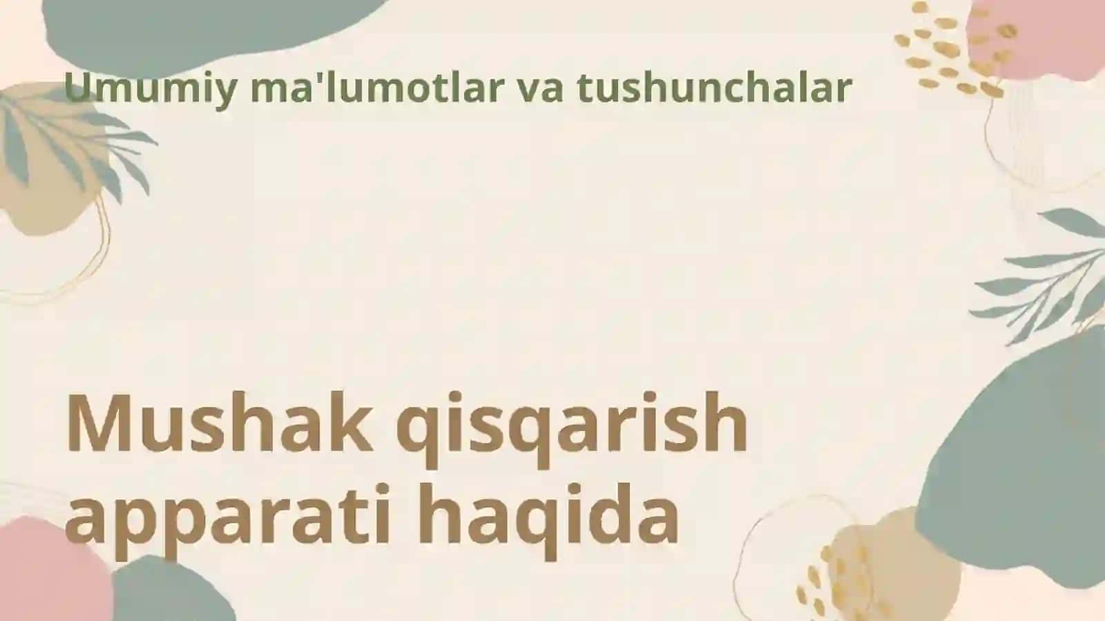 Mushak qisqarish apparati oladigon oqsillar 3
