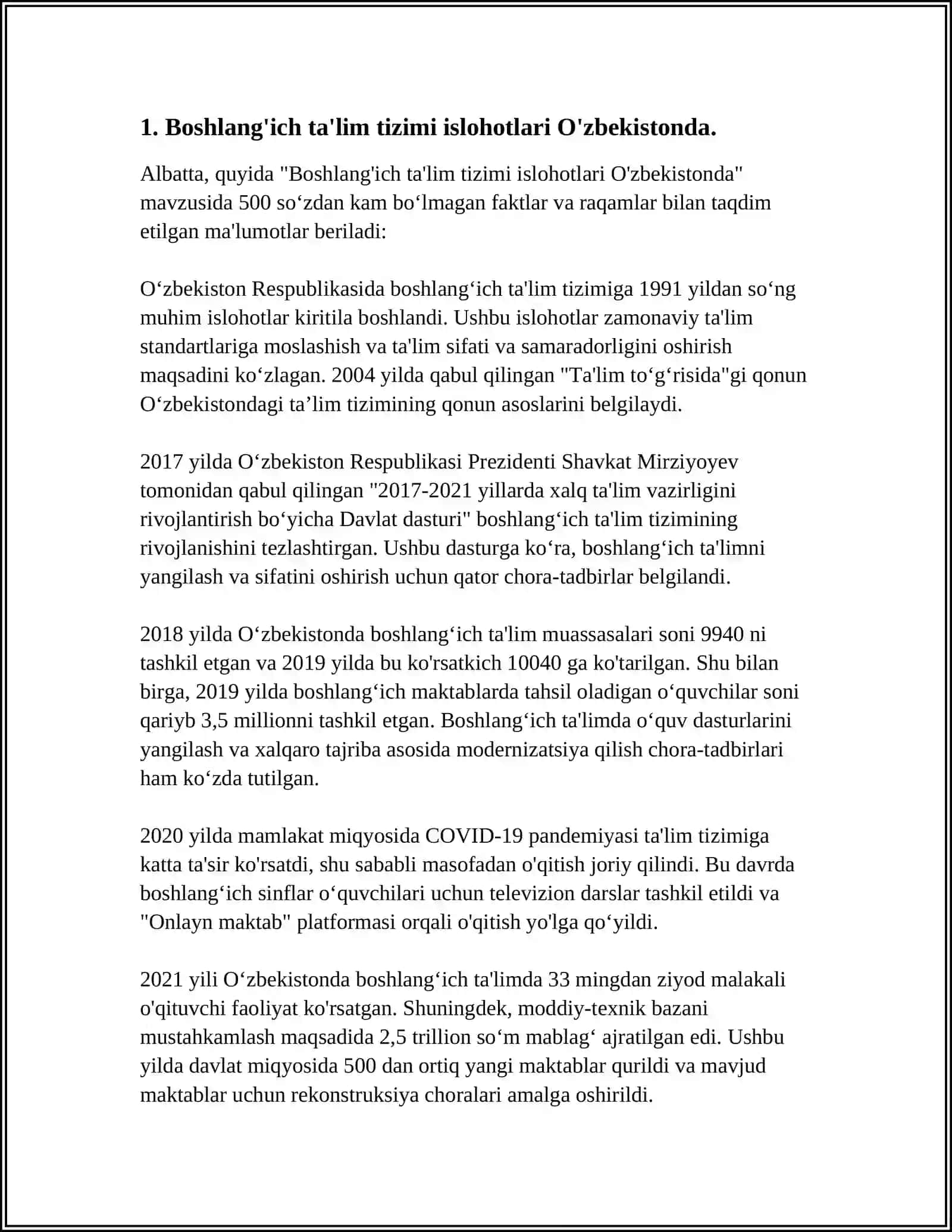 O'ZBEKISTON RESPUBLIKASIDA TA'LIM TARAQQIYOTI VA FAN 3