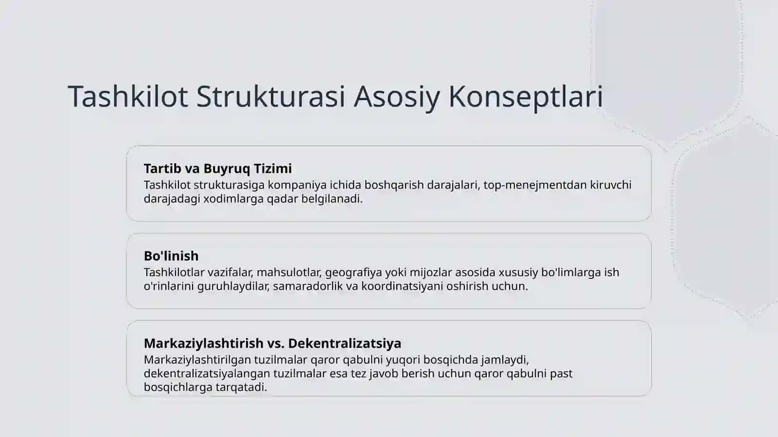 Tashkilotlar va ularni boshqarish 3