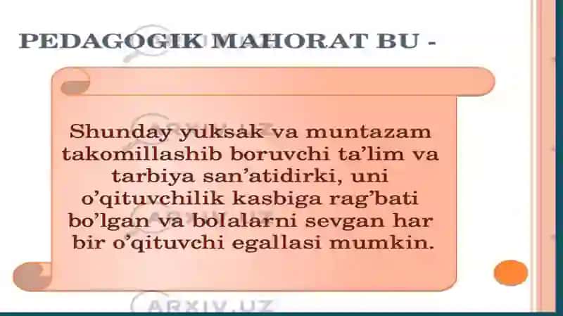 Pedagogik maxorat va kompetentlikni rivojlantirish jarayonlari 3