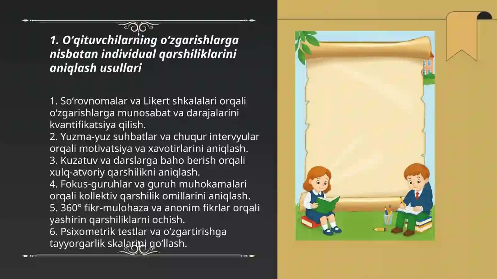Oʻzgarishlarga nisbatan individual toʻsiqlarni bartaraf etish 3