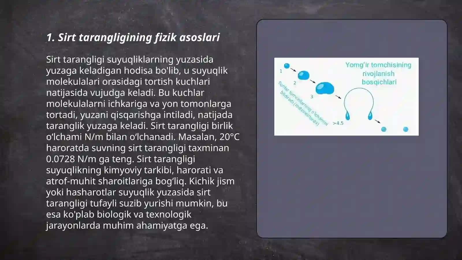 Sirt tarangligining fizik asoslari 3