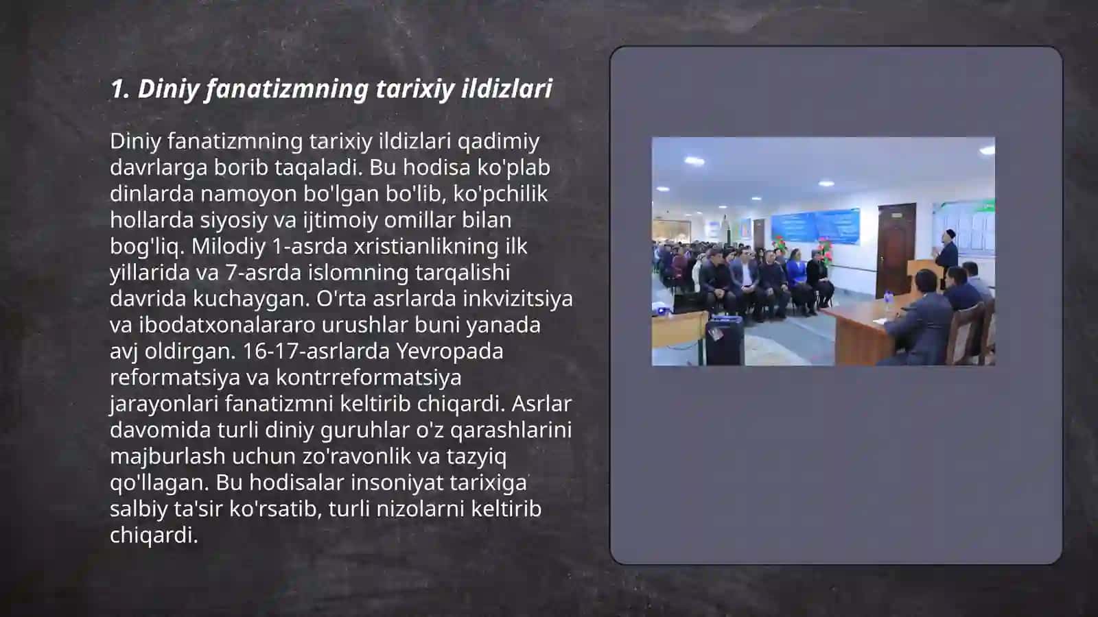 Diniy fanatizm,Ektremizm va terrorizmning tarixi va xavfi 3