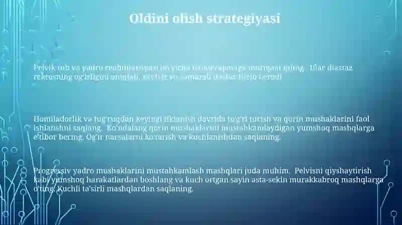 Qorin mushaklari distaziyasi 3