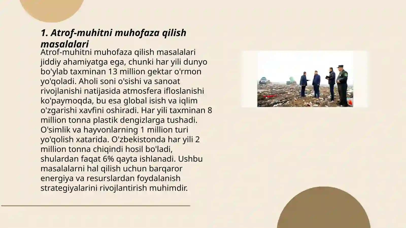 Ekologiya ham tabiayatti asraw 3