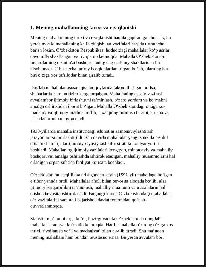 MENING MAHALLAM, MENING FAXRIM 3