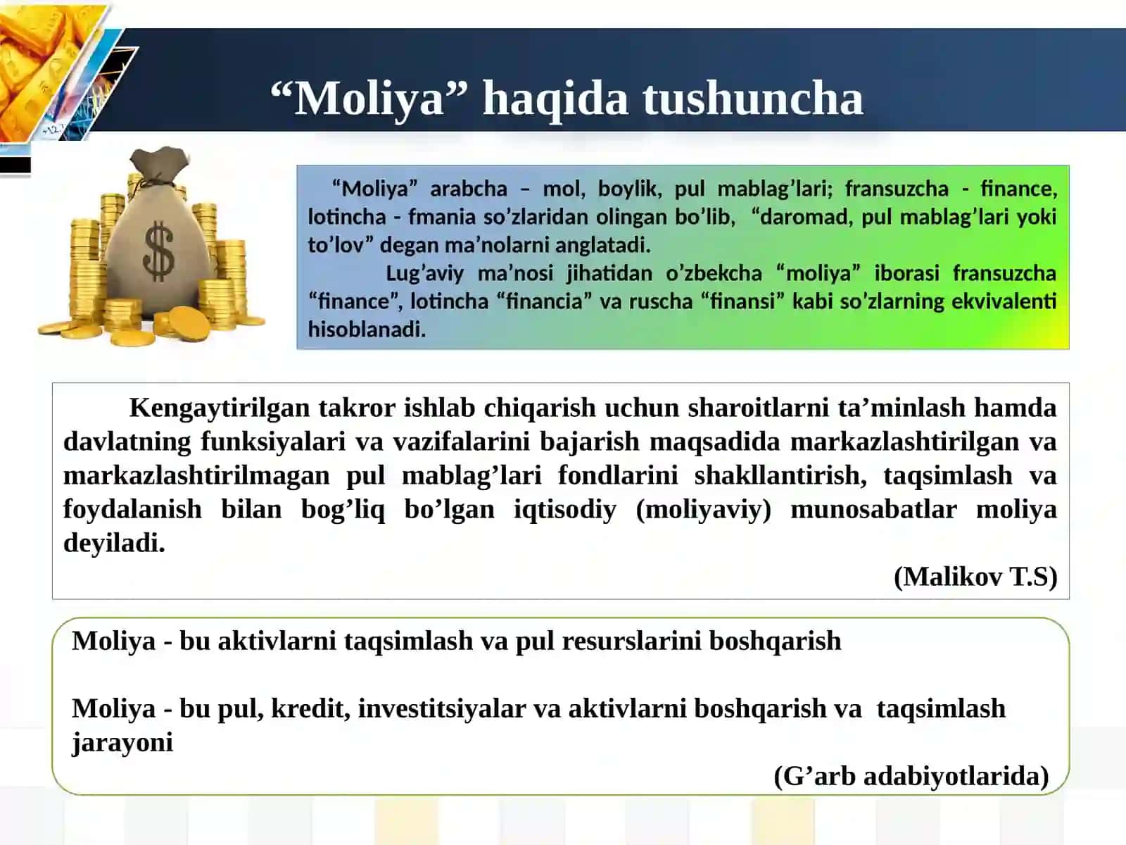 Moliyaasoslari fanigi 3