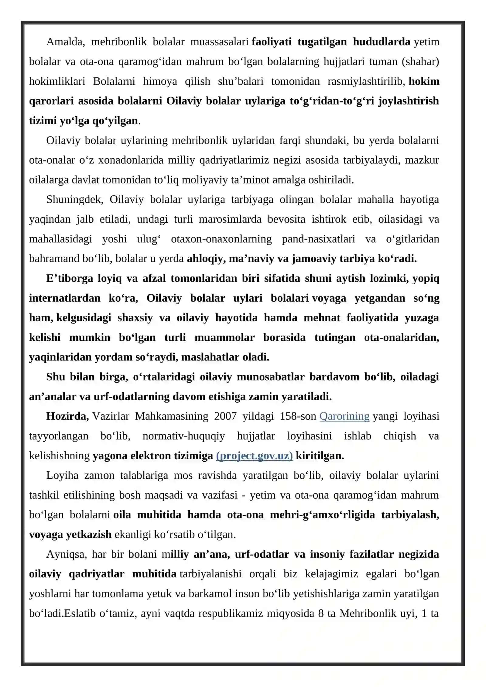 Mehribonlik uylari haqida 3