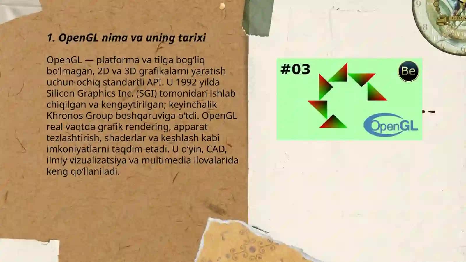 OpenGL grafik kutupxonasi haqida 3