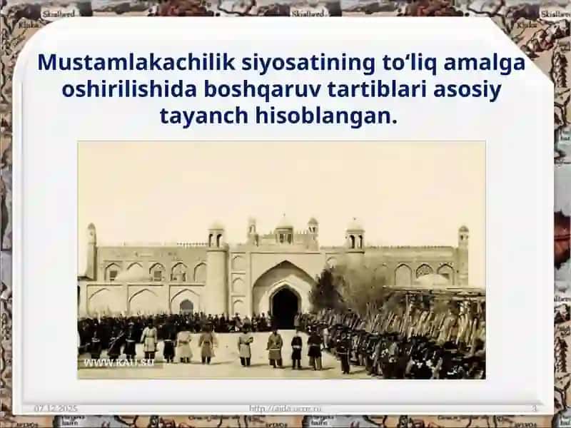 TURKISTON GENERAL GUBERNATORIDA MAMURIY BOSHQAQARUVI 3