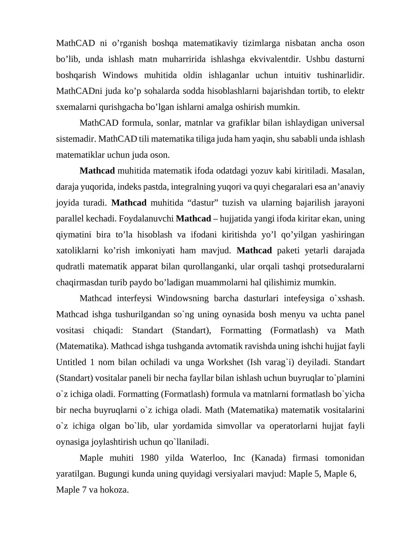 Matematik Tizimlar va Kompyuterli Matematika 3