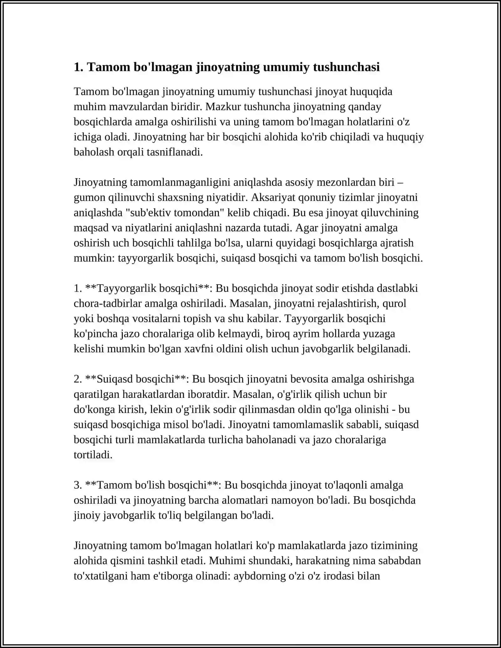 TAMOM BO'LMAGAN JINOYATLAR 3