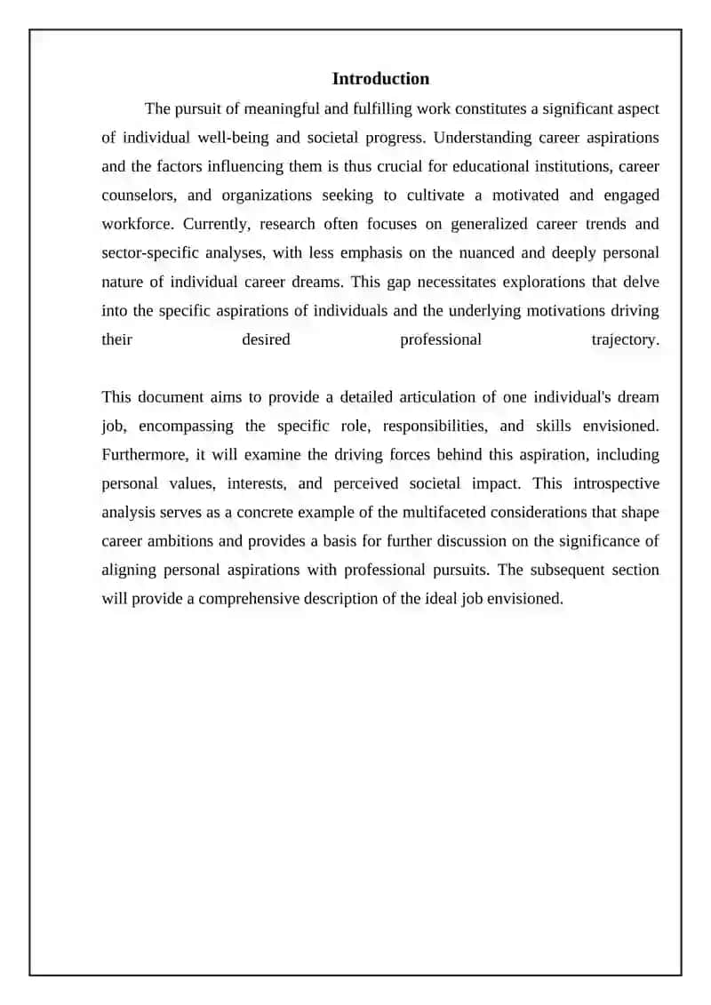 Abstract Theme: My dream job 3