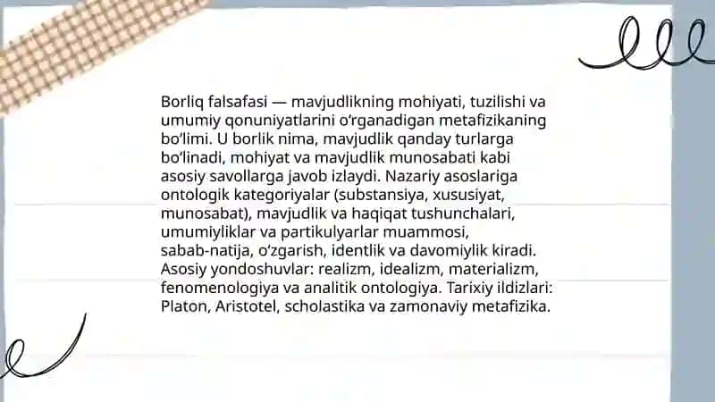 Borliq falsafasi 3