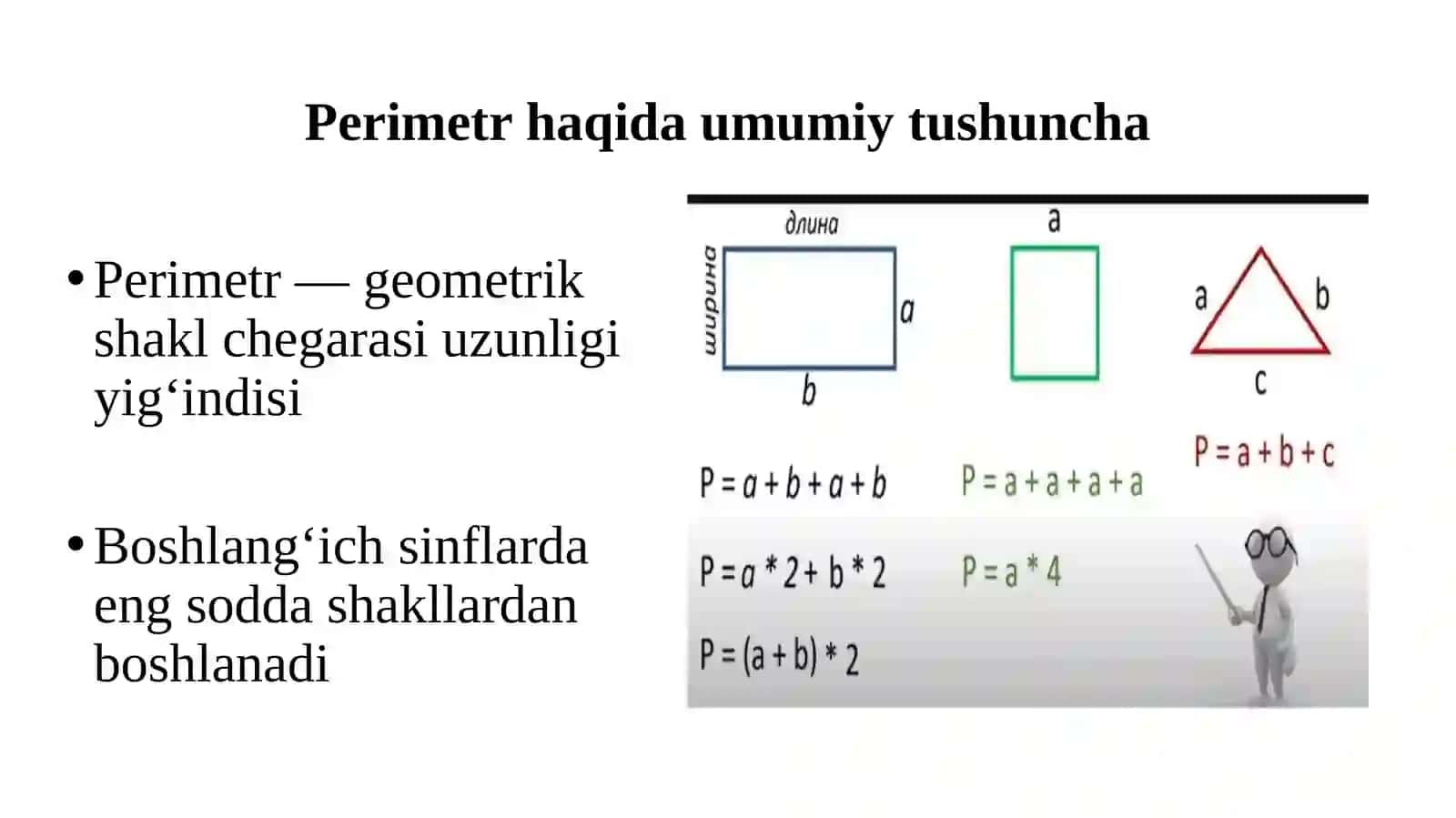 Boshlang'ich sinflarda perimetr va yuz tushunchalarini o'rgatish metodikasi 3