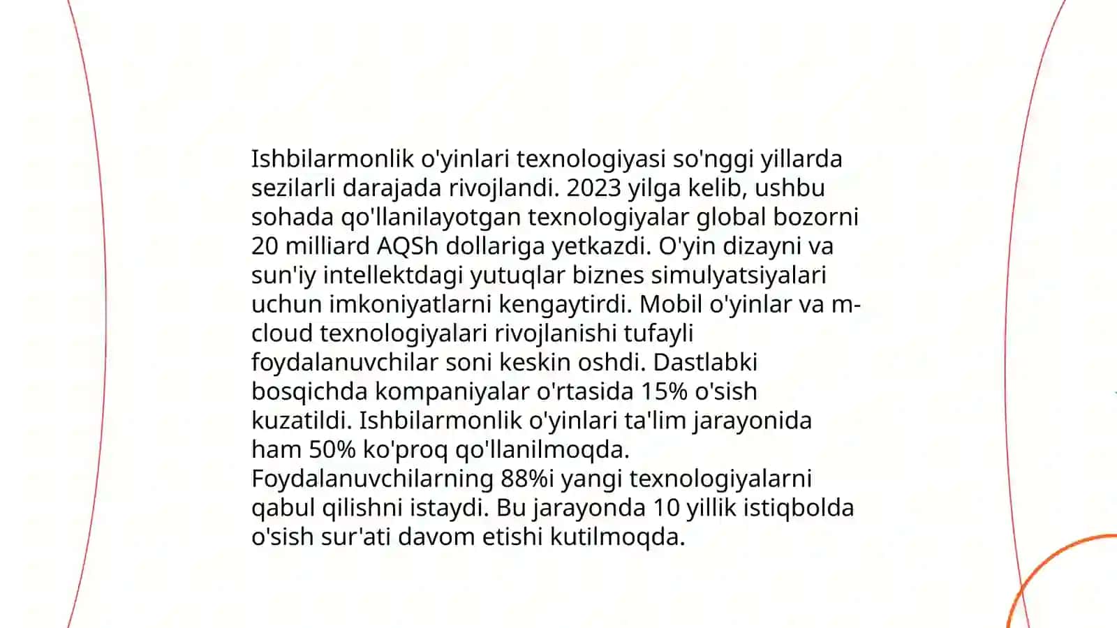 Ishbilarmonlik o'yin texnologiyalari 3