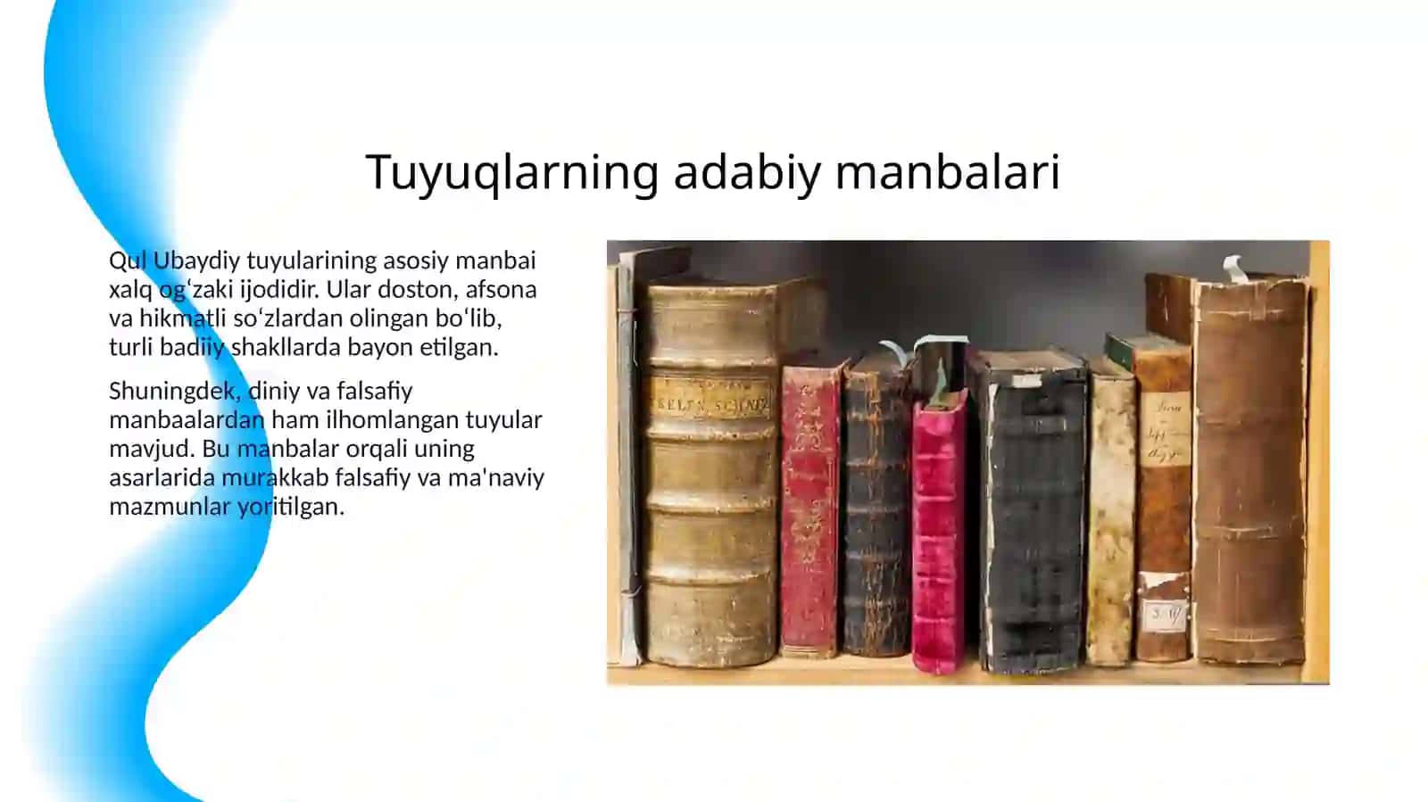QUL UBAYDIY TUYUQLARI BADIIYATI 3