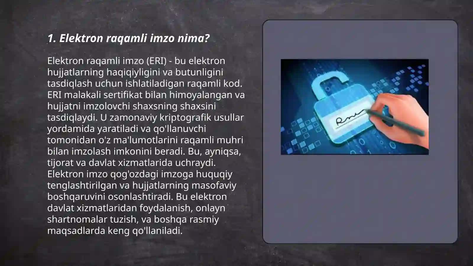 Elektron raqamli imzo va undan foydalanish 3